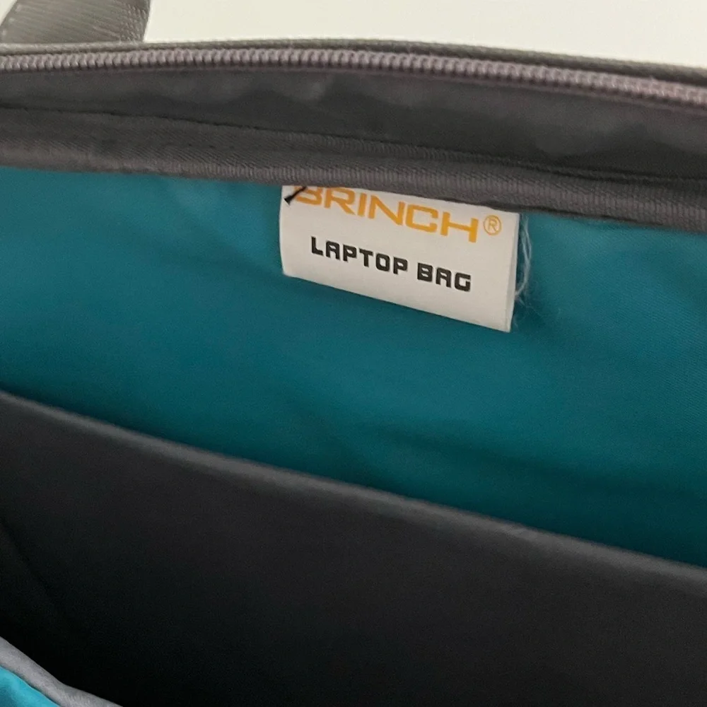 Brinch Slim Gray Laptop Bag Briefcase with Shoulder Strap